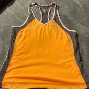 Nike Dry fit tank top, size m, orange and gray